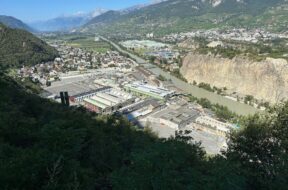 Cogefos Sierre Constllium Novelis Überschwemmung Hochwasser Rhone VS c