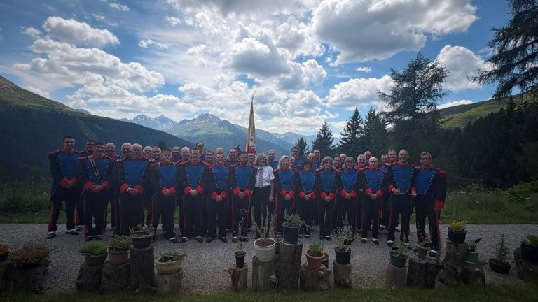Polizeimusik Wallis in GraubündenSpiel der Kantonspolizei am 20. Schweizerischen Polizeimusik-Treffen