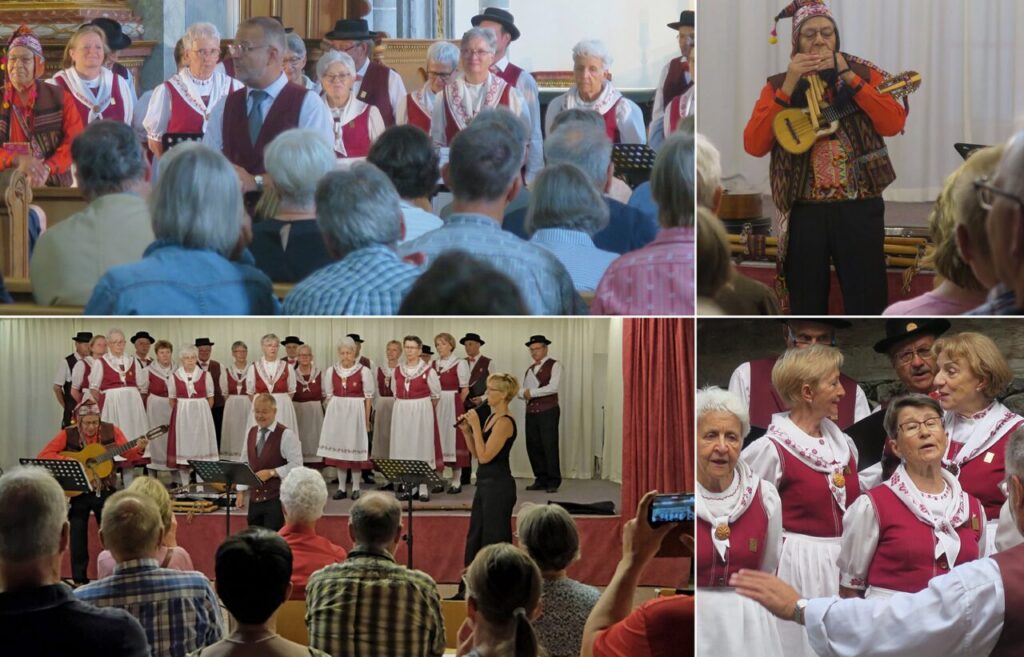 Der Oberwalliser Volksliederchor und Juan Arnez unterwegs durch Oberwalliser Dörfer, Bilder: Forum Wallis