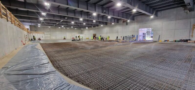Foto der Arbeiten vom 23. Juli 2025 (Erlebnisbank-Arena)