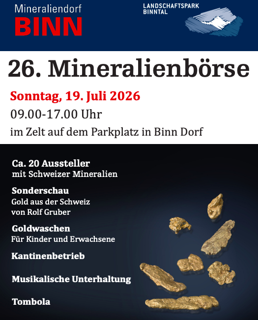 Mineraliendorf Binn Mineralienbörse Binn