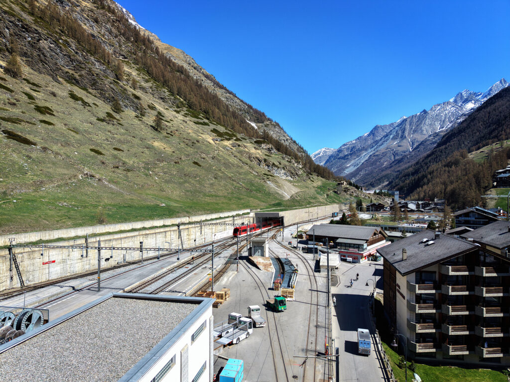 Orion-Zug bei Zermatt (Visualisierung: MG-Bahn)