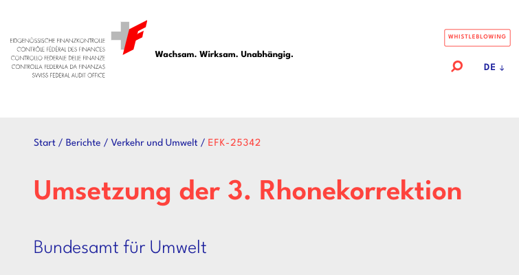 3. Rhonekorrektion: Pro Natura, WWF und WKSFV fordern den Walliser Staatsrat zum Abbruch der Projektüberarbeitung aufUmwelt-Organisationen verlangen die unverzügliche Umsetzung des 2016 verabschiedeten Projekts GP-R3.