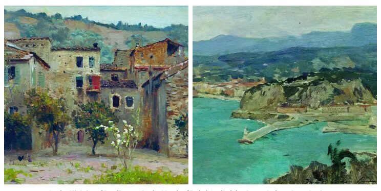 In the Vicinity of Bordiguera, in the North of Italy | At the lake Como. Italy ― Isaac Levitan