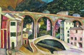 Italy. Nervi. Landscape with aqueduct ― Ilya Mashkov 1913