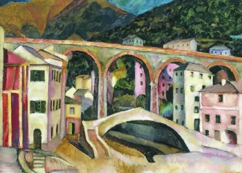 Italy. Nervi. Landscape with aqueduct ― Ilya Mashkov 1913