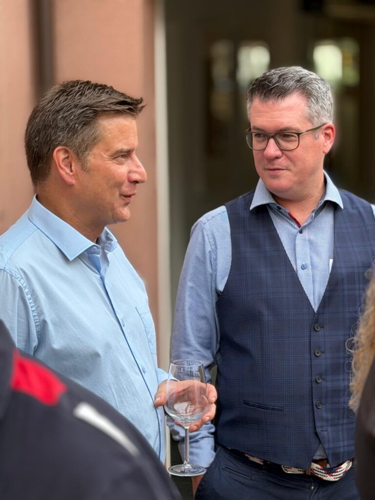 Philipp Heinzmann, Hotelier und Gastronom aus Eyholz und David Gruber, Notar in Visp
