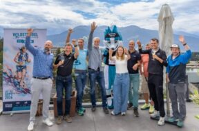 Jens Grichting (Leukerbad), Jean-Yves Rey (Crans-Montana), Ryan Baumann (Wildstrubel by UTMB), Yves-Roger Rey (Crans-Montana), Wildy la Mascotte, Marianne Fatton (Championne olympique et Ambassadrice Wildstrubel by UTMB), Didier Defago (CM2027), Alfred Zumbach (TALK), Kevin Vermeulen (Ambassadeur Wildstrubel by UTMB), Christian Haueter (Welcup Adelboden)  @Deprezphoto