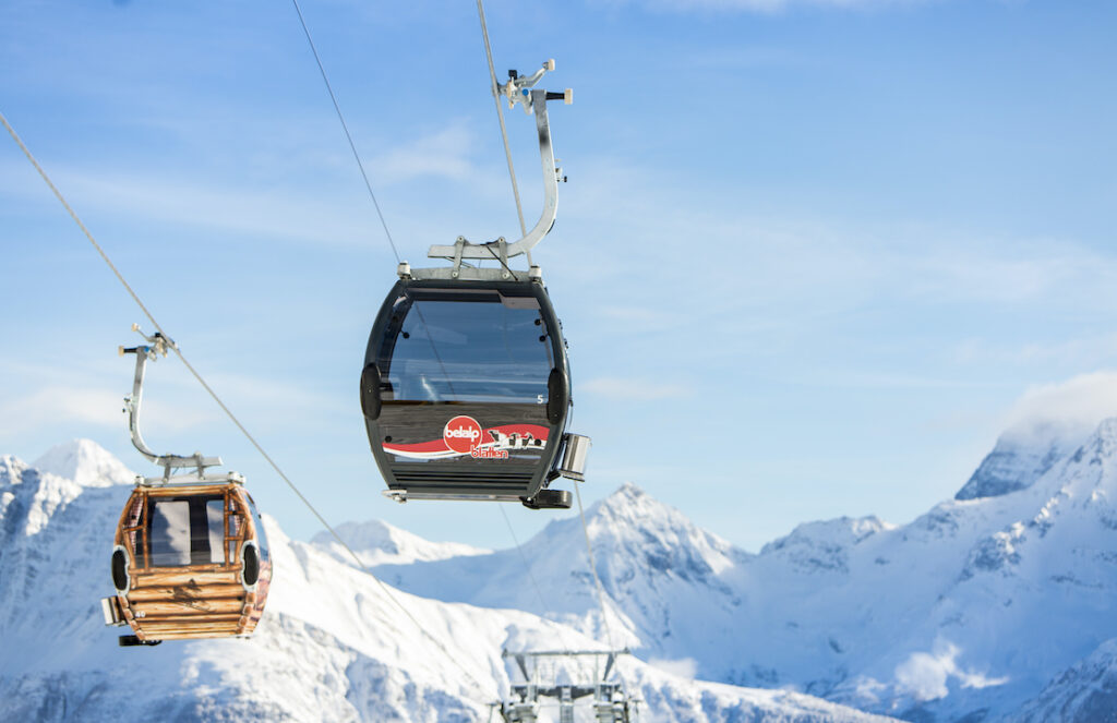Die neue Gondelbahn der Belalp-Bahnen. 