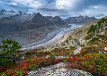 Eindrückliche Fotos vom Aletschgletscher im Herbst von Simon SchuhmacherFotowanderung in der Aletsch-Arena zur Fiescheralp