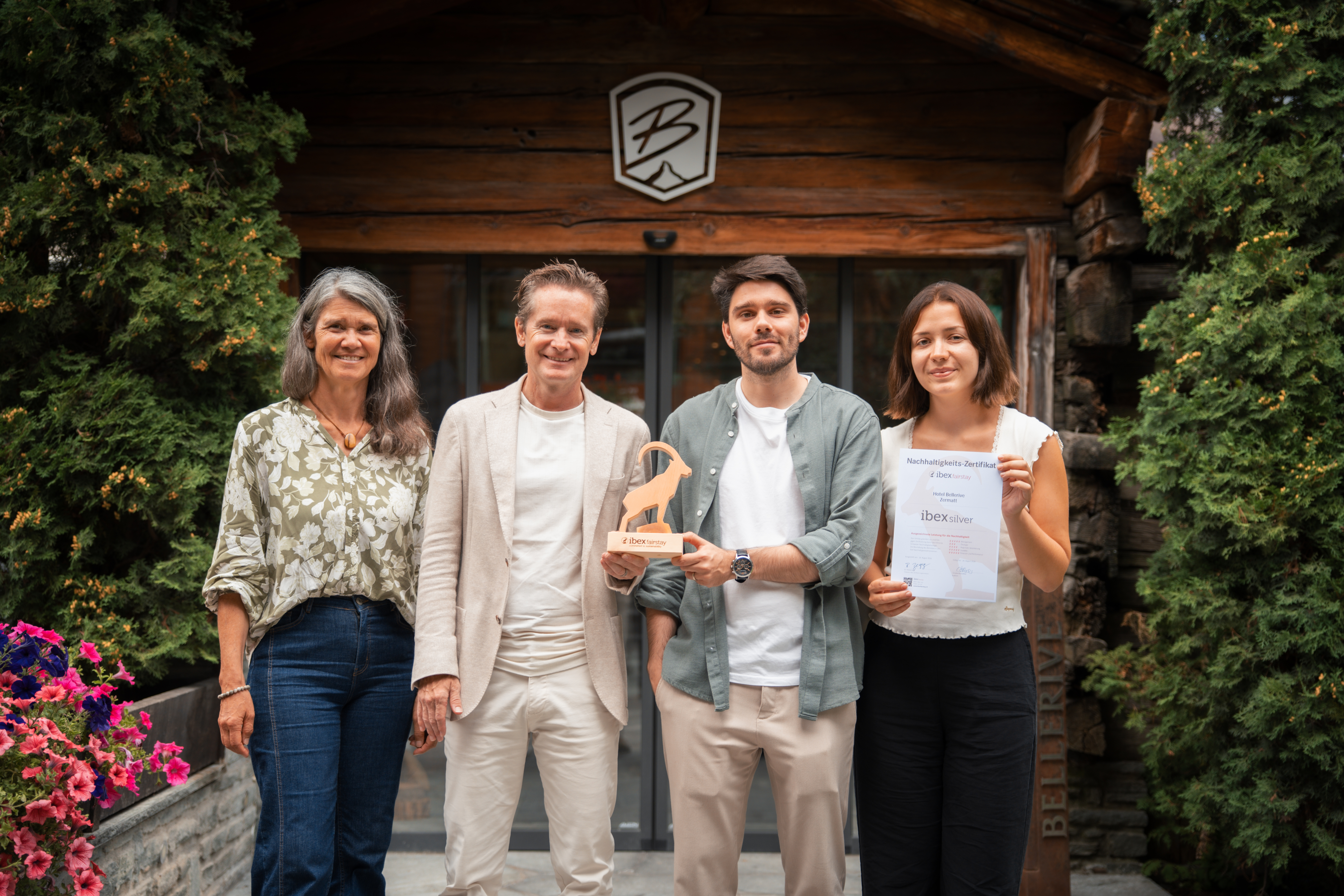 Nachhaltigkeit als Familienaufgabe: Hotel Bellerive in Zermatt ausgezeichnet"Steinbock-Fair-Aufenthalt"-Gütesiegel vergeben