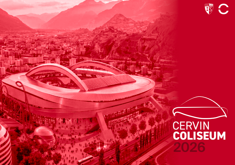 Sion 2030: aktueller Stand beim Cervin-ColiseumNeues Stadion in Sitten soll den Namen Matterhorn (Cervin) tragen