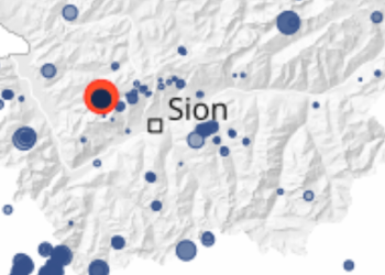 Erdbeben im Kanton WallisBeben mit Magnitude von etwa 3.8 auf der Richterskala
