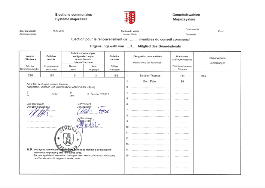 Wahl in EmbdThomas Schaller neu im Gemeinderat