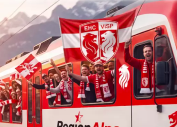 Mit dem Fänzug ans Walliser DerbyGemeinsam nach Siders reisen, den EHC Visp lautstark unterstützen