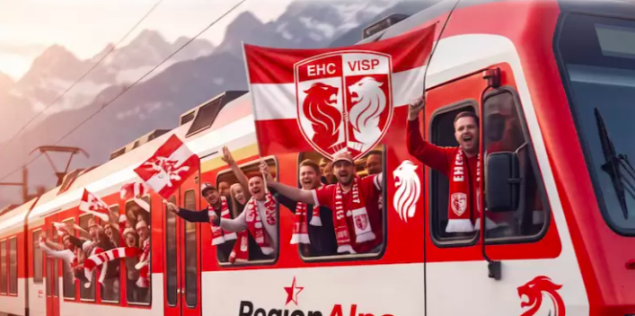 Mit dem Fänzug ans Walliser DerbyGemeinsam nach Siders reisen, den EHC Visp lautstark unterstützen